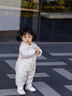 班喜迪嬰兒衣服秋冬裝寶寶連體衣嬰幼兒加絨棉服公主哈衣冬季夾棉外出服 碎花 90cm 曬單實(shí)拍圖
