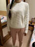 森馬（Semir）森柔毛衫|商場同款毛衣女圓領純色2024冬季絞花上衣101724107014 曬單實拍圖