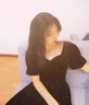 麥斯貝思黑色晚禮服法式絨面高端藝考顯瘦晚宴年會(huì )主持人禮服連衣裙 黑色 L 曬單實(shí)拍圖