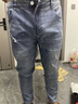 Prato Lee牛仔褲男九分褲男修身彈力夏季小腳褲九分牛仔褲9分褲子男士薄款 薄款 復(fù)古藍(lán)色 38 曬單實拍圖
