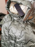 蓝地（LANDI）【鹅绒系列】不规则绗线中长款羽绒服女2022年新款冬季厚外套 军绿色 L 晒单实拍图