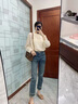 皮爾卡丹（pierre cardin）真絲襯衫女春秋外穿長(zhǎng)袖小個(gè)子設(shè)計(jì)感小眾法式雪紡上衣桑蠶絲襯衣 米杏 L 110-120斤 曬單實(shí)拍圖