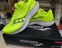 Saucony索康尼菁華15跑鞋女輕量緩震透氣運動訓練運動跑步鞋子Kinvara 15 熒光綠蘭220 39 曬單實拍圖