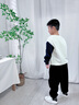 LI-NING KIDS李寧兒童運動長褲男童春夏季輕薄款衛(wèi)褲青少年寬松休閑褲大童褲子 黑色羅紋收口長褲(春夏薄款） 160 cm 曬單實拍圖