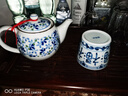 陶趣居日本進(jìn)口小藍(lán)芽陶瓷茶杯水杯和風(fēng)手握杯壽司餐廳日式湯吞杯子釉下 茶壺 單個 曬單實(shí)拍圖