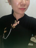 小米星旗袍壓襟古風(fēng)掛件胸針漢服茶服流蘇復(fù)古手工新中式配飾品女2023年 鎖寒梅 曬單實拍圖