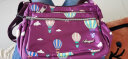 小安熊新款尼龙布包中年女包妈妈包帆布单肩包女士中老年人斜跨包大容量 紫气球 实拍图