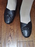 奧康女鞋新款中老年媽媽鞋套腳單鞋春秋夏季老人鞋真皮防滑軟底皮鞋 黑色 41 曬單實(shí)拍圖
