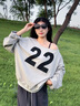 妙奕嘉美式衛衣女秋季外套2025新款春裝衣服長(cháng)袖斜肩上衣休閑時(shí)尚薄款 數字22斜肩套頭衛衣【淺灰】 M 【建議90-100斤】 曬單實(shí)拍圖