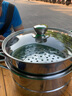 Debo徳鉑希貝爾雙層不銹鋼蒸鍋多用蒸湯鍋電磁爐明火通用28cm 曬單實(shí)拍圖