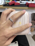 周六福（ZLF）七夕禮物  PT950鉑金戒指男女款白金情侶對戒釘砂亮面婚戒甜愛 16號-3.97g 曬單實拍圖