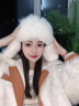 慕瓊（MUQIONG）帽子女冬季加厚保暖帽毛絨護耳帽可愛(ài)針織北方防寒長(cháng)白山滑雪 模特款-仿狐貍毛 均碼(50-62)cm 曬單實(shí)拍圖