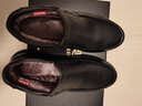 奧康棉鞋男冬季新款中老年爸爸套腳皮鞋加絨保暖舒適防滑氣墊底 黑色 40 曬單實(shí)拍圖
