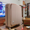 皇冠（CROWN）拉链铝框箱行李箱托运箱大容量万向轮侧开旅行箱5278-28-蜜粉 实拍图