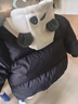 戴維貝拉（DAVE＆BELLA）女寶寶連帽上衣兒童羽絨服兩件套男童搖粒絨馬甲冬裝新款小童衣服 黑色【現(xiàn)貨】 110 cm（建議身高100-110cm） 曬單實拍圖