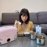 歐之寶電熱飯盒 雙層304不銹鋼內(nèi)膽蒸煮插電保溫飯盒上班族便攜式電熱飯器加熱飯盒可預(yù)約定時(shí)1.6L 綠色【智能款】 曬單實(shí)拍圖