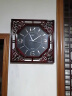 康巴丝(Compas)挂钟创意客厅石英钟表中式仿古工艺钟古典时尚电子时钟表挂墙 2526红木 实拍图