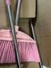 冰禹 BYlj-286 办公室软毛扫把 拼接杆款不锈钢长柄扫把不粘毛发 加宽扫帚 粉色 实拍图