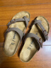 BIRKENSTOCK勃肯德國(guó)進(jìn)口女款復(fù)古時(shí)尚舒適軟木Mayari夾趾拖鞋 摩卡窄版0071063 37 曬單實(shí)拍圖