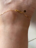 xianglong珠宝 18K金可调节一款多带珠珠手链脚链女款细款 18K黄金 22.5+3cm 实拍图