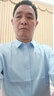豆丁草襯衫男士彈力職業(yè)工裝服白色免燙商務(wù)休閑純色抗皺上衣襯衣 短淺藍色 41 (140-155斤) 曬單實拍圖