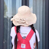 CHANEELR & KARITH防曬帽子女太陽帽夏天遮臉遮陽防紫外線UV大檐帽漁夫帽女2024新款 米色 均碼 曬單實拍圖