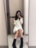 耐爾襪子女春秋款麻花女士長襪堆堆襪秋冬中筒襪氣質(zhì)純色冬季女襪 黑色 2雙 曬單實拍圖