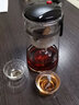 禾艾蘇（heisou）飄逸杯玻璃茶壺耐高溫茶水分離泡茶器功夫茶具套裝按壓式泡茶壺 750ml茶壺+4個(gè)小杯子 曬單實(shí)拍圖