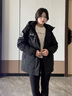 波司登【反季】極寒羽絨服鵝絨男女情侶款短款連帽加厚商場(chǎng)同款戶外外套 黑色8056 S 160/84A 體重約110-130斤 曬單實(shí)拍圖