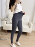 Mom Jane孕婦秋褲內穿莫代爾秋冬款打底褲外出襯褲線(xiàn)褲懷孕期睡褲不勒肚 深灰色【四季款】 L 曬單實(shí)拍圖