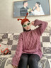 蝶嬌諾加厚衛衣秋季女裝慵懶風(fēng)穿搭女套裝2024秋冬季新款韓版法式感御姐 紫色毛衣 M 曬單實(shí)拍圖