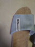 回力四季亞麻拖鞋男防滑夏季條紋家居室內春秋吸汗透氣舒適情侶涼拖女 藍色 44-45 【適合43-44碼的腳穿】 曬單實(shí)拍圖