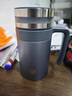 富光（FUGUANG）紫砂保溫杯宜興男士大容量水杯家用功夫茶杯辦公室杯子 灰色(428ML)-辦公杯 顏色標明 曬單實(shí)拍圖