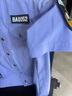 嬰佳福保安工作服夏裝短袖襯衣夏款藍襯衫夏季服裝全套長袖春秋制服套裝 藍色短袖上衣+褲子+標貼 3XL (185) （建議165-180斤） 曬單實拍圖