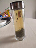 思寶（SIBAO）玻璃水杯墨晶雙層泡茶杯男保溫水晶茶杯商務(wù)玻璃杯官方旗船店 1號-  送杯套杯刷杯墊 280ml 曬單實(shí)拍圖
