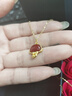 中國(guó)黃金（CHINA GOLD）蛇本命年黃金項(xiàng)鏈女足金生肖紅瑪瑙吊墜七夕情人節(jié)禮物送女朋友 足金紅瑪瑙蛇吊墜【贈(zèng)銀鏈】【紀(jì)念品】 曬單實(shí)拍圖