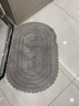 沐麗爾（amarelle）mat08進(jìn)口酒店加厚純棉地墊浴室吸水衛生間腳墊家用防滑橢圓形 【進(jìn)口棉純手工】淺灰色 50CM×80CM 曬單實(shí)拍圖