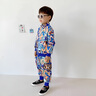 RB KIDS童裝男童套裝2024冬季新款寶寶印花帥氣兒童休閑兩件套 男童套裝藍(lán)色 100cm (建議身高90-100cm) 曬單實拍圖