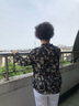 蘇洛尋碎花雪紡衫女長(zhǎng)袖2025春秋裝新款上衣時(shí)尚寬松女士秋季洋氣打底衫 黑色 S 建議100斤內(nèi) 曬單實(shí)拍圖