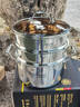輝衛六316不銹鋼湯鍋家用加厚一體蒸鍋燃氣灶電磁爐雙耳輔食鍋燉煮煲鍋 （湯鍋+2層316L蒸格） 20cm 3L 曬單實(shí)拍圖