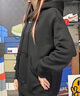 耐克（NIKE）女運動服冬季連帽加絨寬松版型DQ5861-010 黑色 M 曬單實拍圖