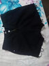 紅蜻蜓 高腰牛仔短褲女夏寬松新款薄顯瘦網(wǎng)紅A字毛邊黑色熱褲 黑色 S 曬單實(shí)拍圖