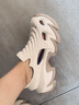 OGR洞洞鞋男沙灘涼鞋休閑拖鞋夏厚底增高女鞋 米色 38-39 曬單實(shí)拍圖