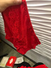 Moonriel女士?jì)妊?女3條裝多款內襠棉質(zhì) 蕾絲本命年大紅中腰性感三角褲 F933組合一：B1紅+C2紅+D3紅 3條 M 建議80-98斤 曬單實(shí)拍圖