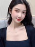中國(guó)黃金（CHINA GOLD）淡水珍珠吊墜女純銀項(xiàng)鏈王妃款鎖骨鏈七夕情人節(jié)禮物送女朋友老婆 【七夕爆款推薦】珍珠項(xiàng)鏈【品牌禮盒】 曬單實(shí)拍圖