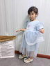 G.DUCKKIDS小黃鴨女童連衣裙冰雪奇緣愛(ài)莎公主裙兒童艾莎蓬蓬裙寶寶生日禮服 藍色 90 尺碼1~2歲【 80-90cm】 曬單實(shí)拍圖