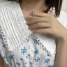 續(xù)鈺S999足銀項鏈女士輕奢永恒之心鎖骨鏈送老婆女友生日情人節(jié)禮物 白金色-藍(lán)鋯（免費刻字） 【精美禮盒】 曬單實拍圖