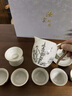 漢帝唐韻（HDTYUN）汝窯功夫茶具套裝手繪家用蓋碗茶杯輕奢高檔喝茶泡茶整套茶具手繪傲梅9頭豆黃汝窯醉陌蓋碗 曬單實拍圖