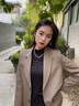 伊婭莎休閑小西裝外套女春秋時(shí)尚修身顯瘦小個(gè)子短款氣質(zhì)開叉西服女上衣 (常規(guī))咖色西裝 XL 推薦115-125斤 曬單實(shí)拍圖