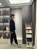 Lee男鞋高端真皮印花板鞋潮牌鞋子男高級感時尚男士休閑鞋潮流運動鞋 黑色 42 【偏大/請拍小一碼】 曬單實拍圖